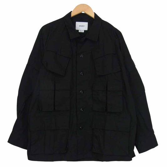 WTAPS ダブルタップス 20AW 202BRDT-SHM02 MODULAR LS COTTON RIPSTOP リップストップ モジュラー シャツ ジャケット ブラック系 L【美品】【中古】