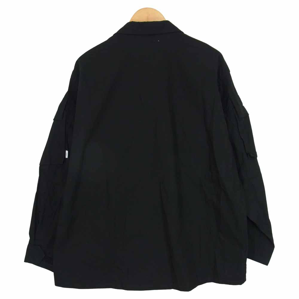 WTAPS ダブルタップス 20AW 202BRDT-SHM02 MODULAR LS COTTON RIPSTOP リップストップ モジュラー シャツ ジャケット ブラック系 L【美品】【中古】