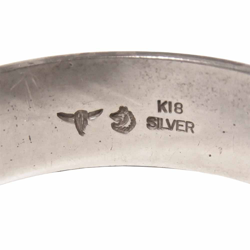 TADY&KING K18 GPウルフ 平打ちブレス シルバー バングル【中古】