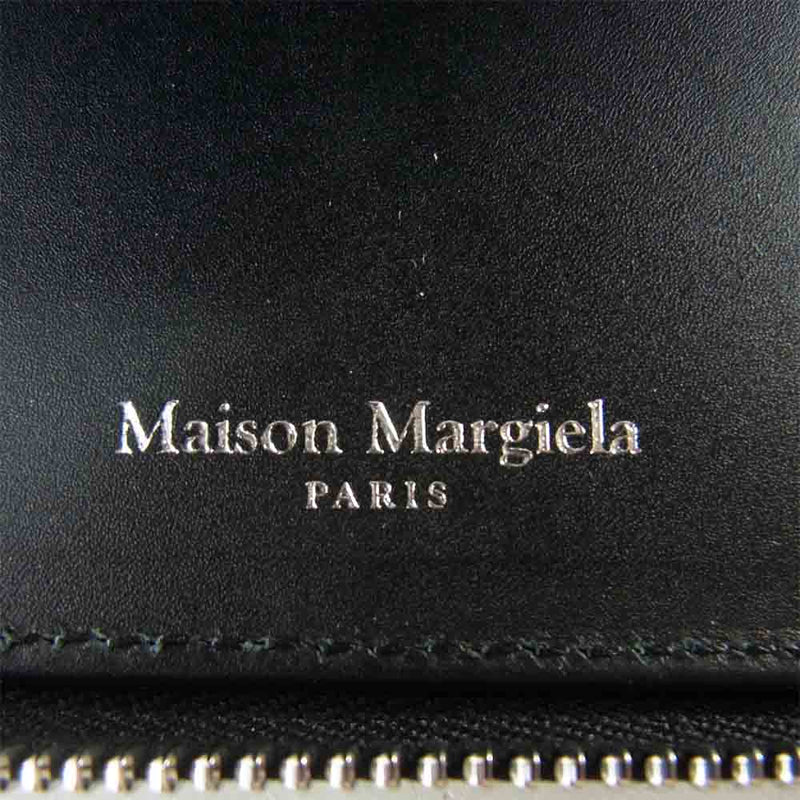 MAISON MARGIELA メゾンマルジェラ S55UI0197 レザー ラウンドファスナー 二つ折り財布 ブラック系【極上美品】【中古】