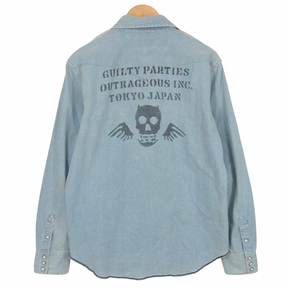 WACKO MARIA ワコマリア 13AW 13AW-D-SHI-03 ウエスタン デニム シャツ インディゴブルー系 XL【中古】