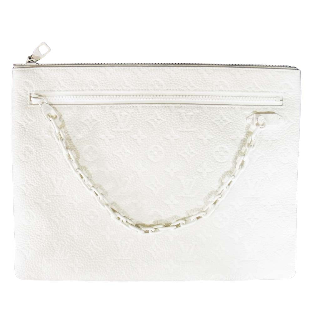 LOUIS VUITTON ルイ・ヴィトン M67462 ポシェットA4 トリヨン モノグラム ヴァージルアブロー クラッチバッグ ホワイト系【中古】