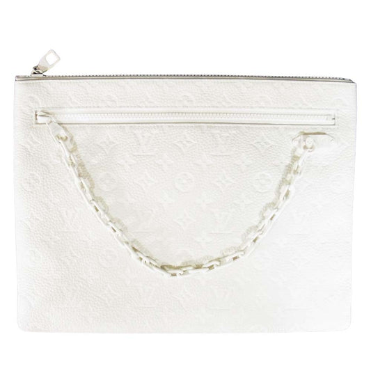 LOUIS VUITTON ルイ・ヴィトン M67462 ポシェットA4 トリヨン モノグラム ヴァージルアブロー クラッチバッグ ホワイト系【中古】