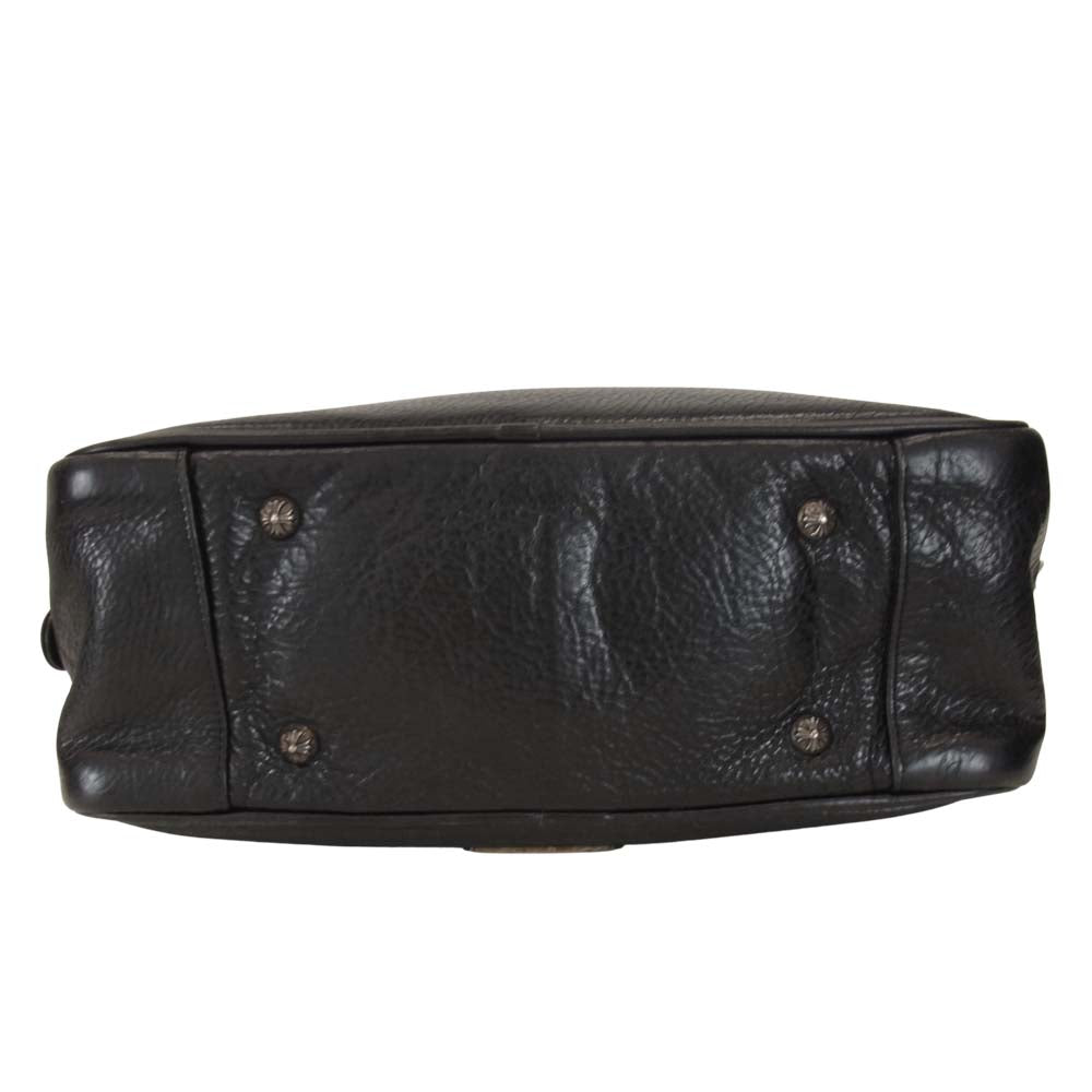 CHROME HEARTS クロムハーツ（原本無） CHチャーム付き GYM クロスパッチ スモールクロス ジム レザー バッグ ブラック系【中古】