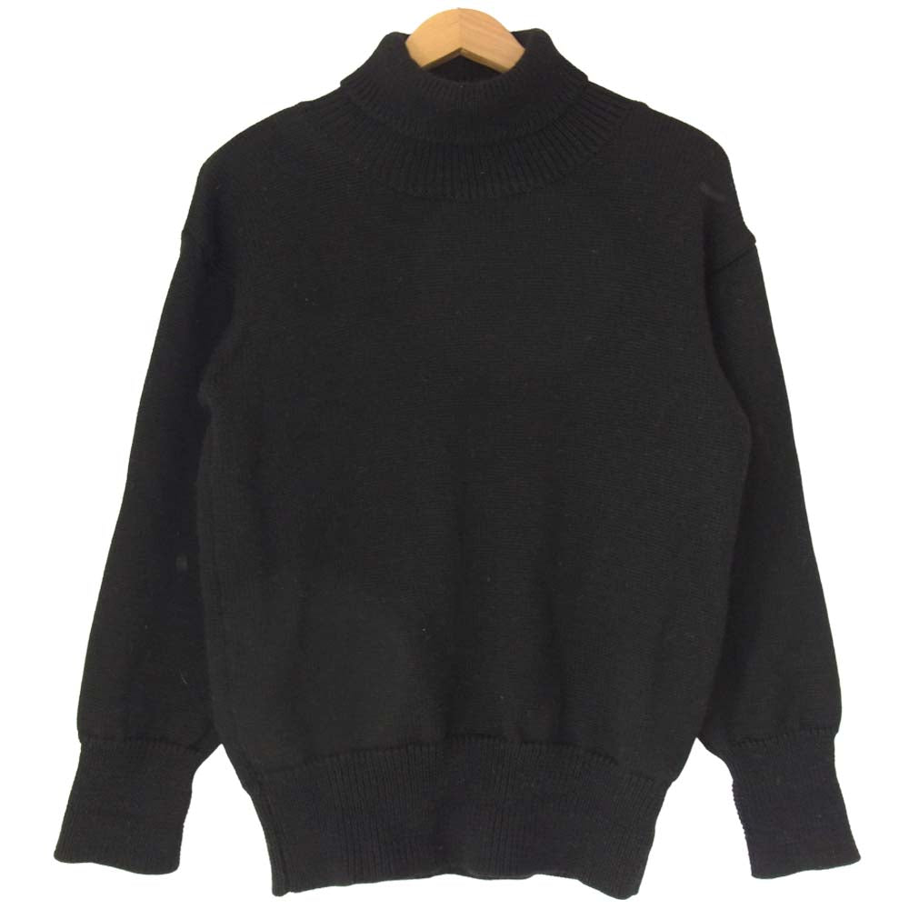 EVISU エヴィス 英国製 タートルネック ウール ニット セーター ブラック系 38【中古】