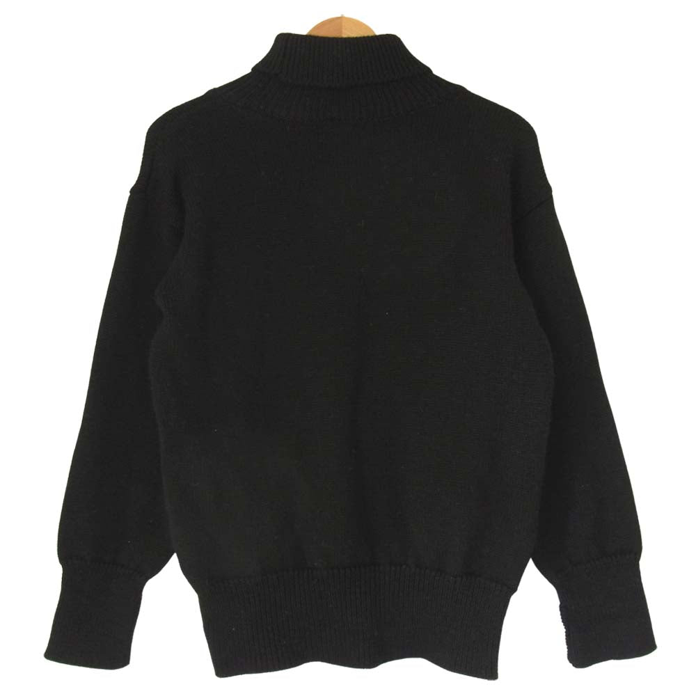 EVISU エヴィス 英国製 タートルネック ウール ニット セーター ブラック系 38【中古】