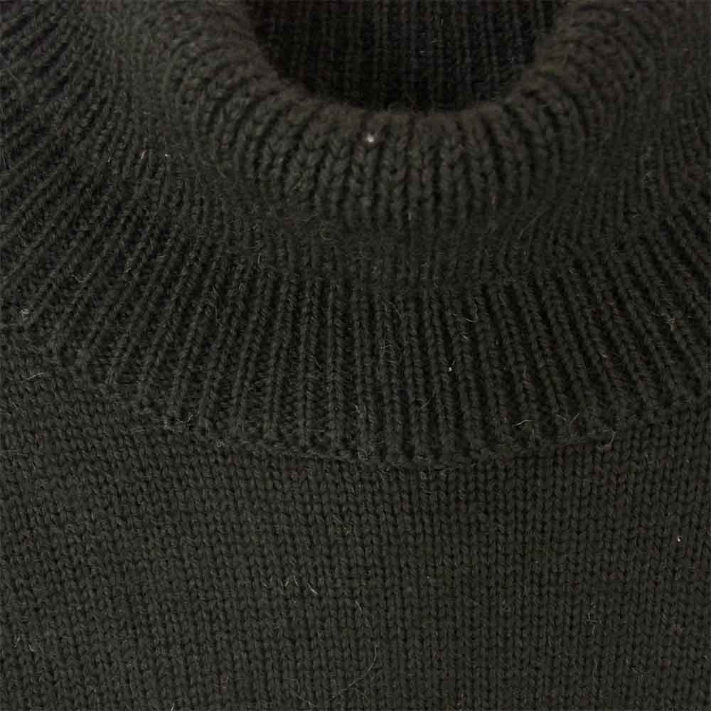 EVISU エヴィス 英国製 タートルネック ウール ニット セーター ブラック系 38【中古】