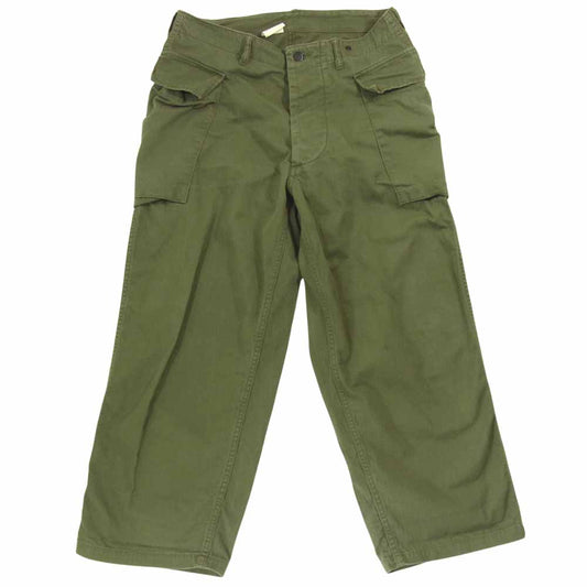 The REAL McCOY'S ザリアルマッコイズ UTILITY TROUSERS ユーティリティ カーゴ ミリタリー パンツ カーキ系 32【中古】
