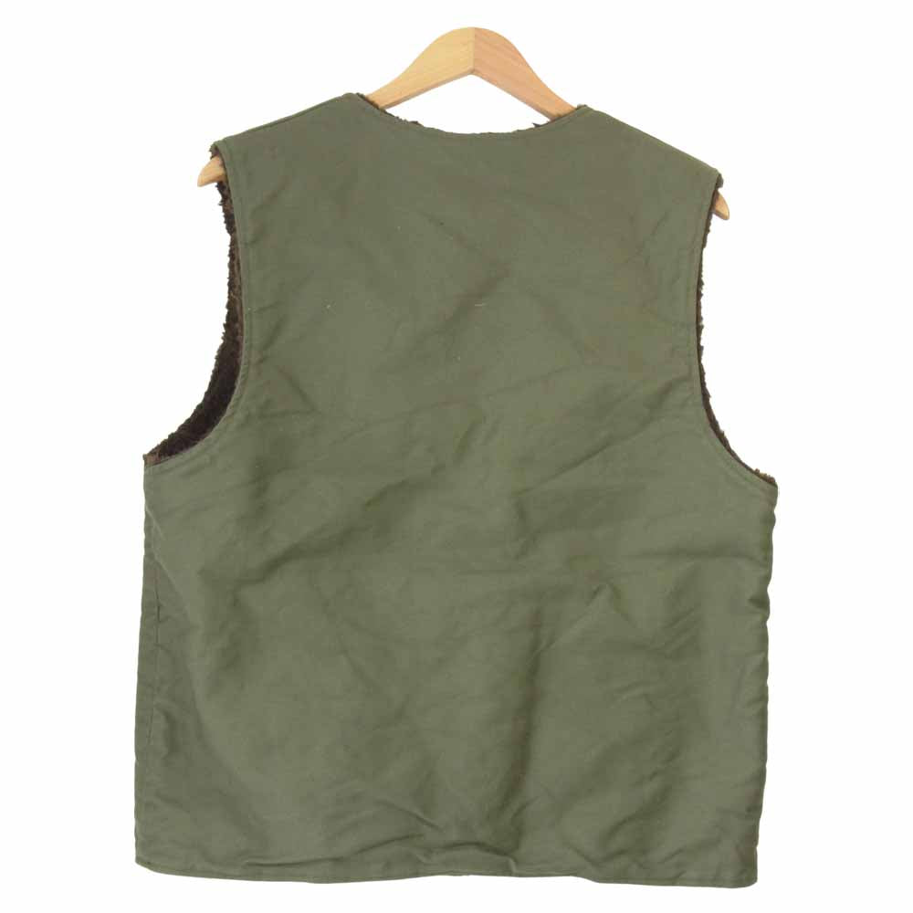 The REAL McCOY'S ザリアルマッコイズ DEMOTEX アルパカ デッキベスト カーキ系 42【美品】【中古】