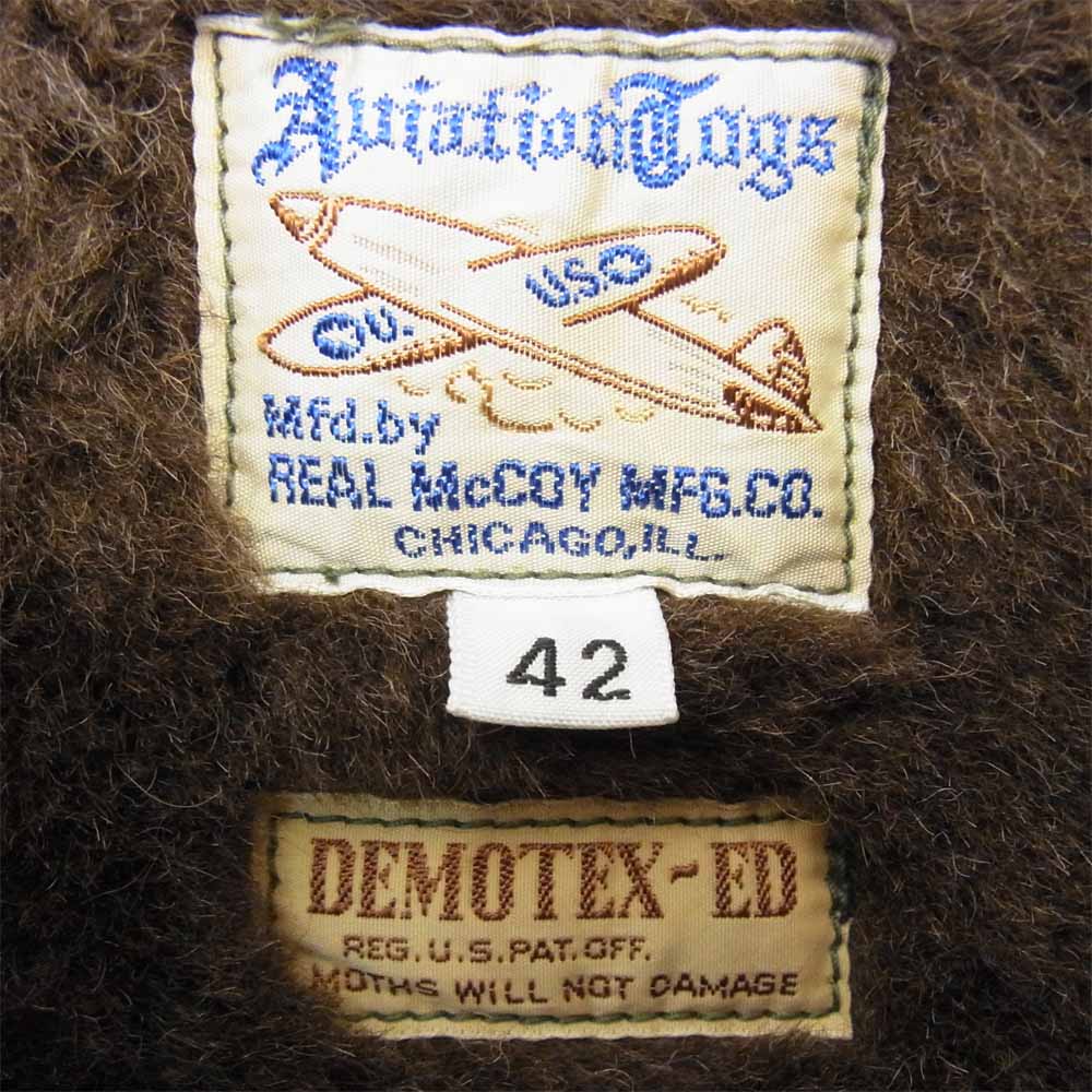 The REAL McCOY'S ザリアルマッコイズ DEMOTEX アルパカ デッキベスト カーキ系 42【美品】【中古】