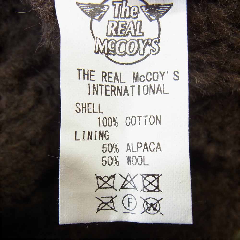 The REAL McCOY'S ザリアルマッコイズ DEMOTEX アルパカ デッキベスト カーキ系 42【美品】【中古】