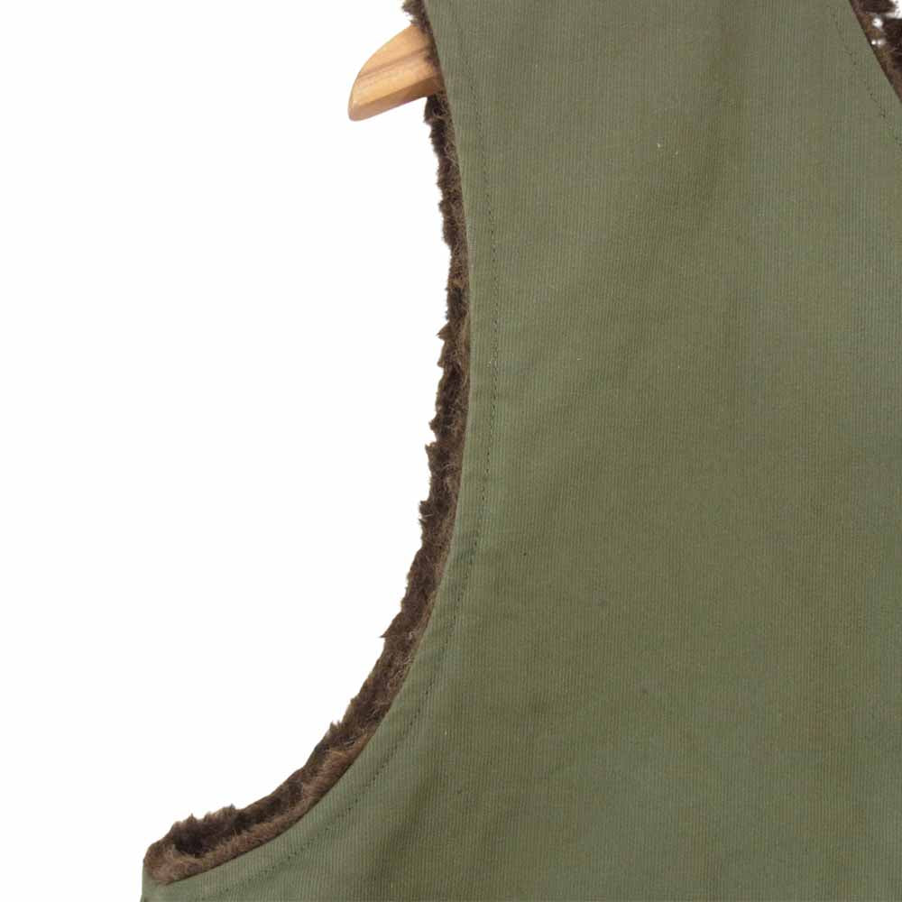 The REAL McCOY'S ザリアルマッコイズ DEMOTEX アルパカ デッキベスト カーキ系 42【美品】【中古】