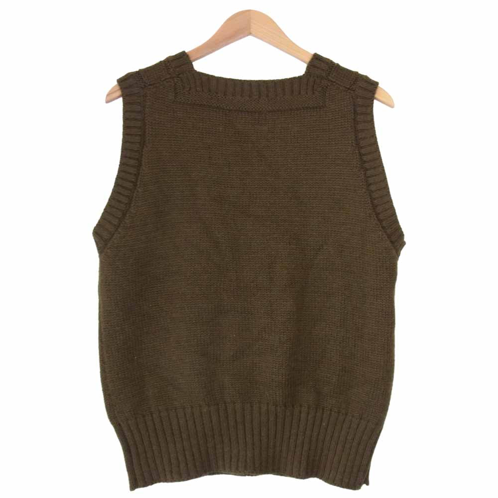 The REAL McCOY'S ザリアルマッコイズ SWEATER SLEEVELESS ニット ベスト カーキ系 40【中古】
