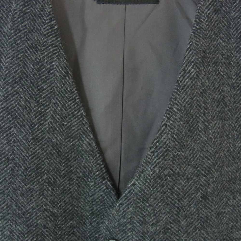 The REAL McCOY'S ザリアルマッコイズ CASHMERE VEST カシミヤ ヘリンボーン ベスト グレー系 40【美品】【中古】