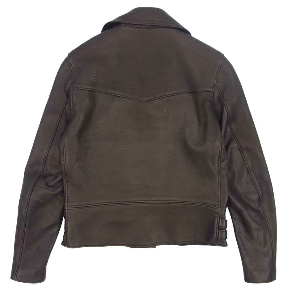The REAL McCOY'S ザリアルマッコイズ × ルイスレザー Lewis Leathers Lightning Lady's ライトニング レディース ライダース ディアスキン ジャケット ブラック系 34【中古】