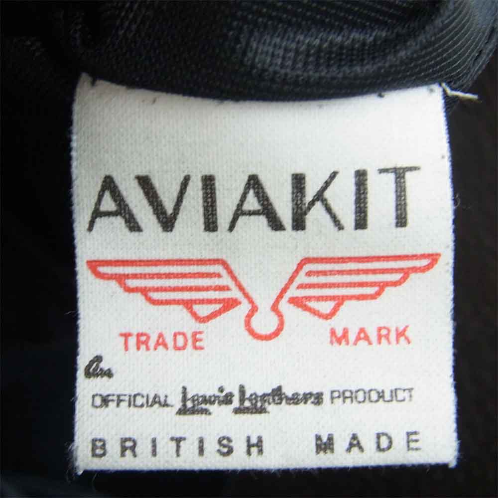 The REAL McCOY'S ザリアルマッコイズ × ルイスレザー Lewis Leathers Lightning ライトニング ライダース ディアスキン ジャケット ブラック系 34【中古】