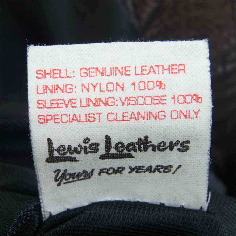 The REAL McCOY'S ザリアルマッコイズ × ルイスレザー Lewis Leathers Lightning ライトニング ライダース ディアスキン ジャケット ブラック系 34【中古】