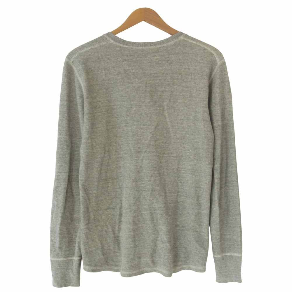 The REAL McCOY'S ザリアルマッコイズ DOUBLE DIAMOND ダブルダイヤモンド ヘンリーネック 長袖Ｔシャツ カットソー グレー系 M【中古】