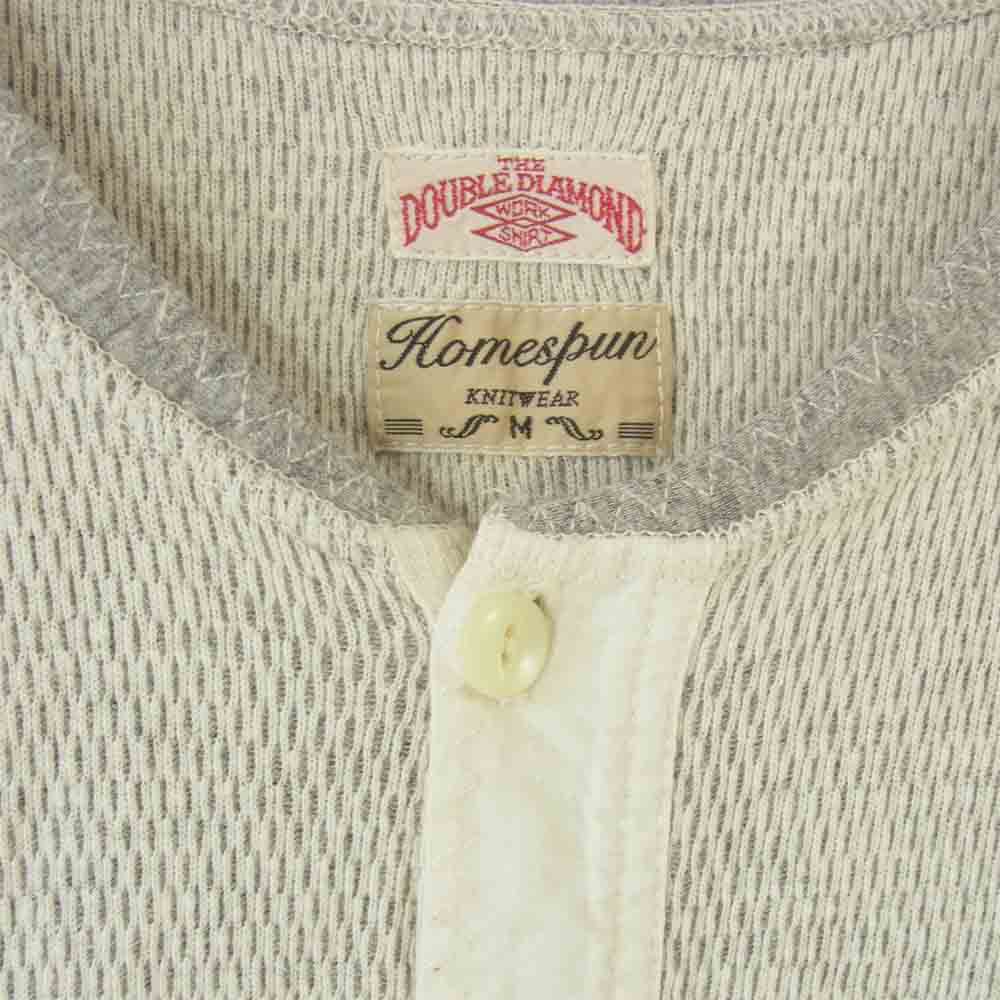 The REAL McCOY'S ザリアルマッコイズ DOUBLE DIAMOND COALMINER HENLY SHIRTS ダブルダイヤモンド コールマイナー 長袖Ｔシャツ カットソー グレー系 M【中古】