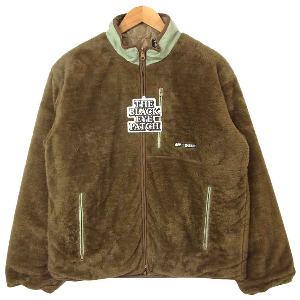 ブラックアイパッチ 21SS BEPSS210T04 FLEECE JACKET フリース ジャケット リバーシブル ブラウン系 M【新古品】【未使用】【中古】