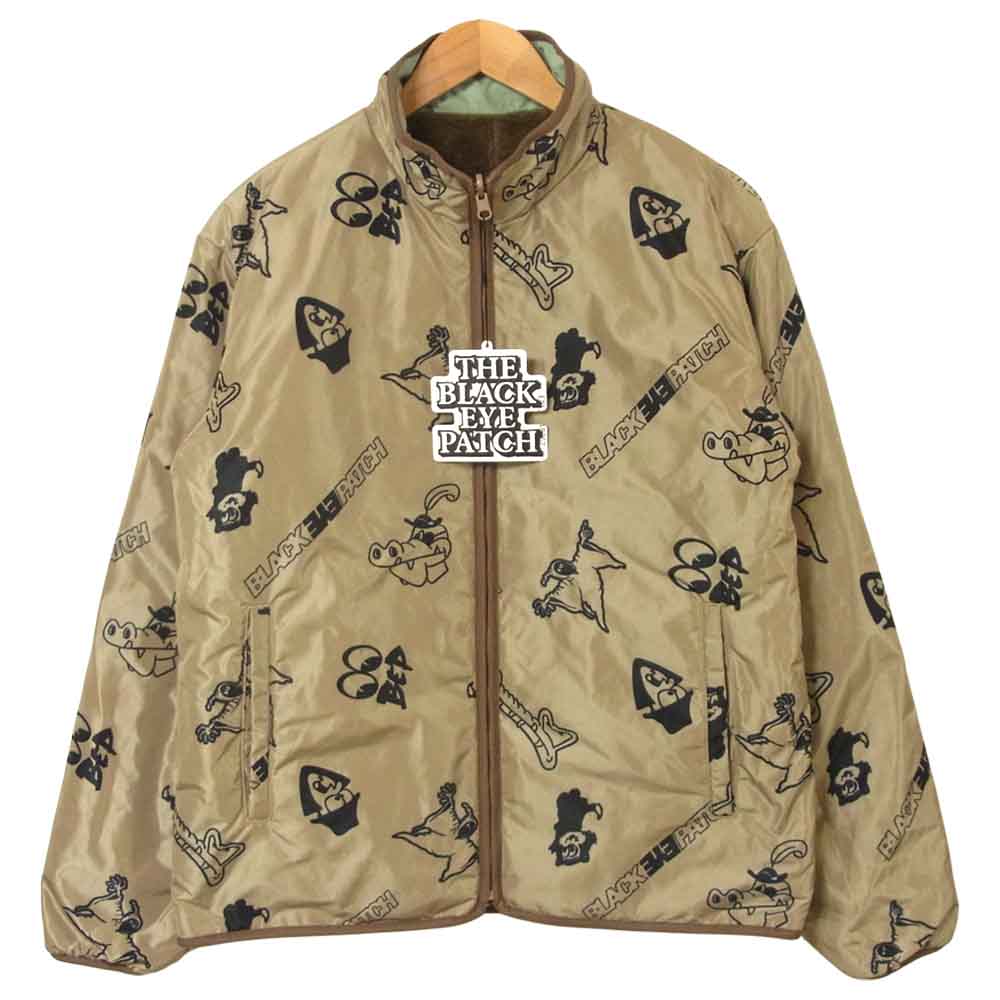 ブラックアイパッチ 21SS BEPSS210T04 FLEECE JACKET フリース ジャケット リバーシブル ブラウン系 M【新古品】【未使用】【中古】