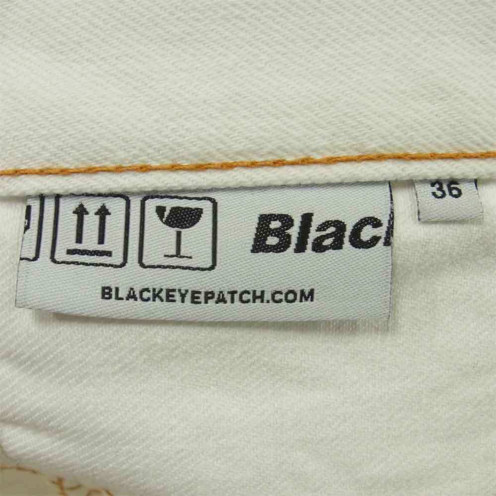 ブラックアイパッチ 21SS BEPSS21PA06 KAMON JEANS WHITE セルヴィッジ付 デニムパンツ ホワイト系 36【新古品】【未使用】【中古】