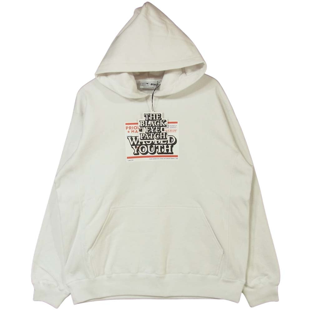 ブラックアイパッチ 21SS BEPSS21EI19 THE WASTED YOUTH HOODED PARKA ウェステッドユース フーデッド パーカー ホワイト系 XL【新古品】【未使用】【中古】
