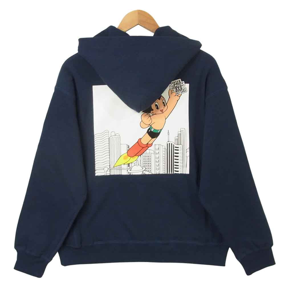 ブラックアイパッチ 20AW BEPFW20EI18 FLYING OG LABEL HOODIE 鉄腕アトム ラベル パーカー ダークネイビー系 M【新古品】【未使用】【中古】