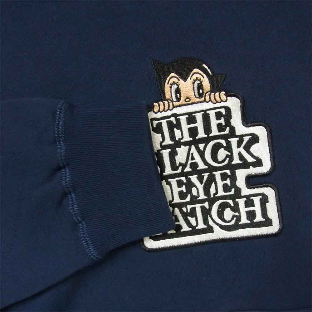 ブラックアイパッチ 20AW BEPFW20EI18 FLYING OG LABEL HOODIE 鉄腕アトム ラベル パーカー ダークネイビー系 M【新古品】【未使用】【中古】