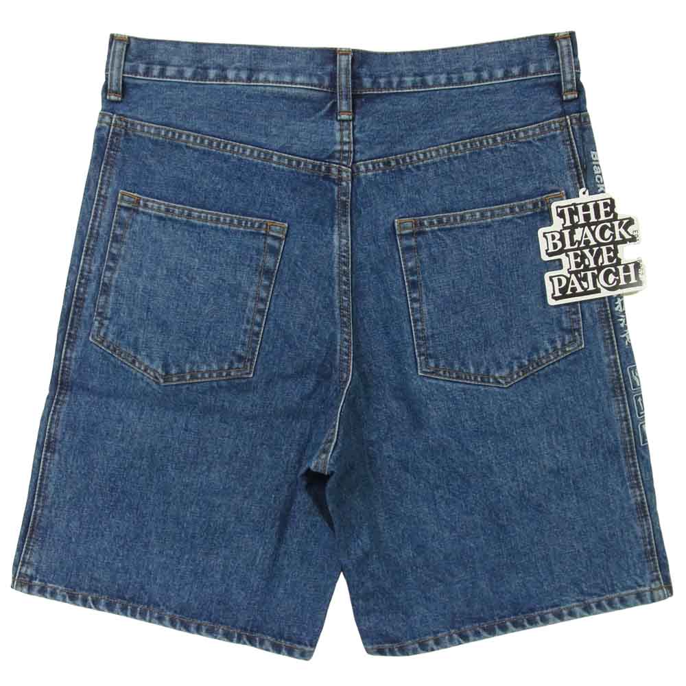 ブラックアイパッチ 20SS BEPSS20EI19 取扱注意 サイド刺繍 デニム ショート パンツ ブルー系 32【新古品】【未使用】【中古】