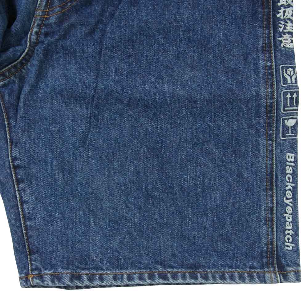 ブラックアイパッチ 20SS BEPSS20EI19 取扱注意 サイド刺繍 デニム ショート パンツ ブルー系 32【新古品】【未使用】【中古】