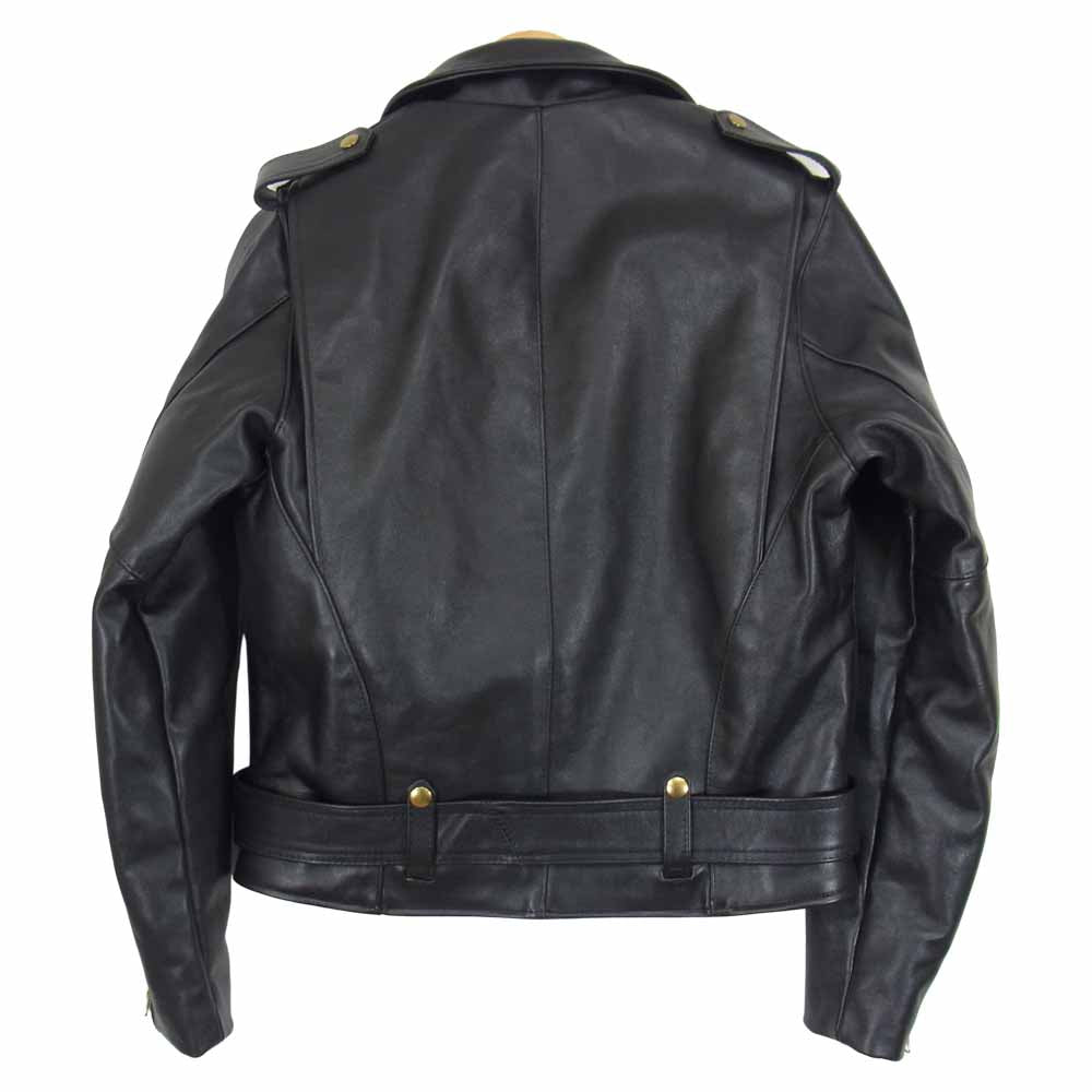 VANSON バンソン C2 レザー ダブル ライダース ジャケット ブラック系 38【美品】【中古】