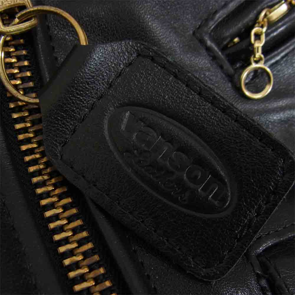 VANSON バンソン C2 レザー ダブル ライダース ジャケット ブラック系 38【美品】【中古】