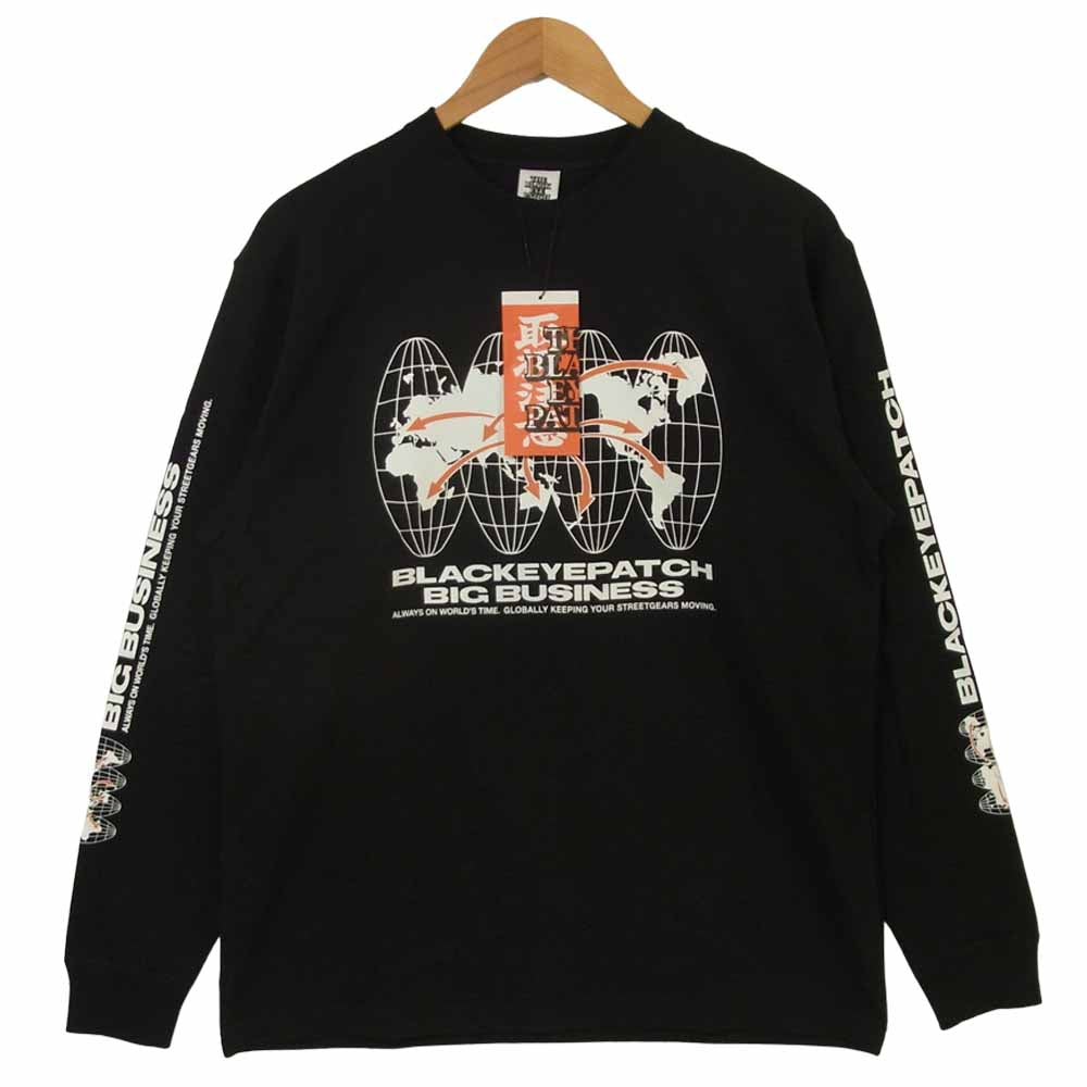 ブラックアイパッチ 20AW BEPFW20TE09 BIG BUSINESS L/S TEE ビッグ ビジネス ロングスリーブ 長袖 Tシャツ ブラック系 M【新古品】【未使用】【中古】