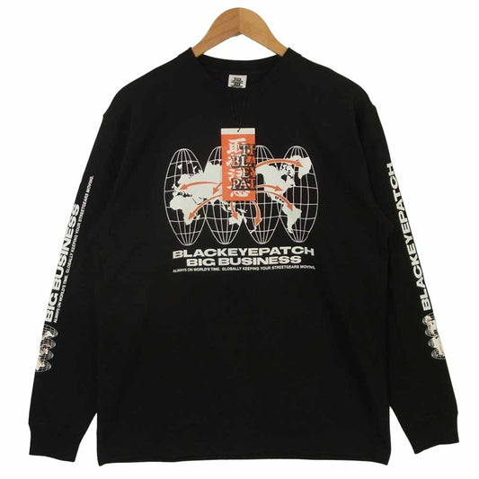 ブラックアイパッチ 20AW BEPFW20TE09 BIG BUSINESS L/S TEE ビッグ ビジネス ロングスリーブ 長袖 Tシャツ ブラック系 M【新古品】【未使用】【中古】