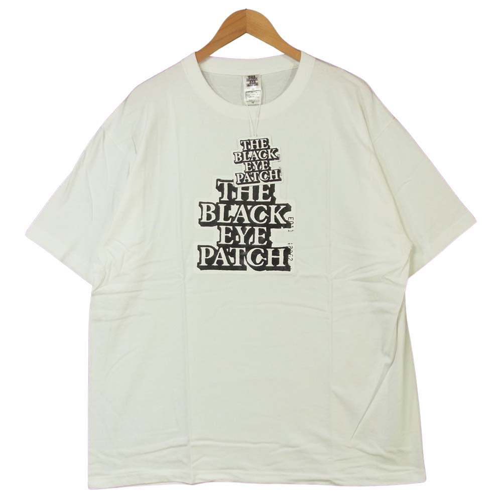 ブラックアイパッチ BEPF18TE02 STICKER LOGO TEE ロゴ 半袖 Tシャツ ホワイト系 XL【新古品】【未使用】【中古】