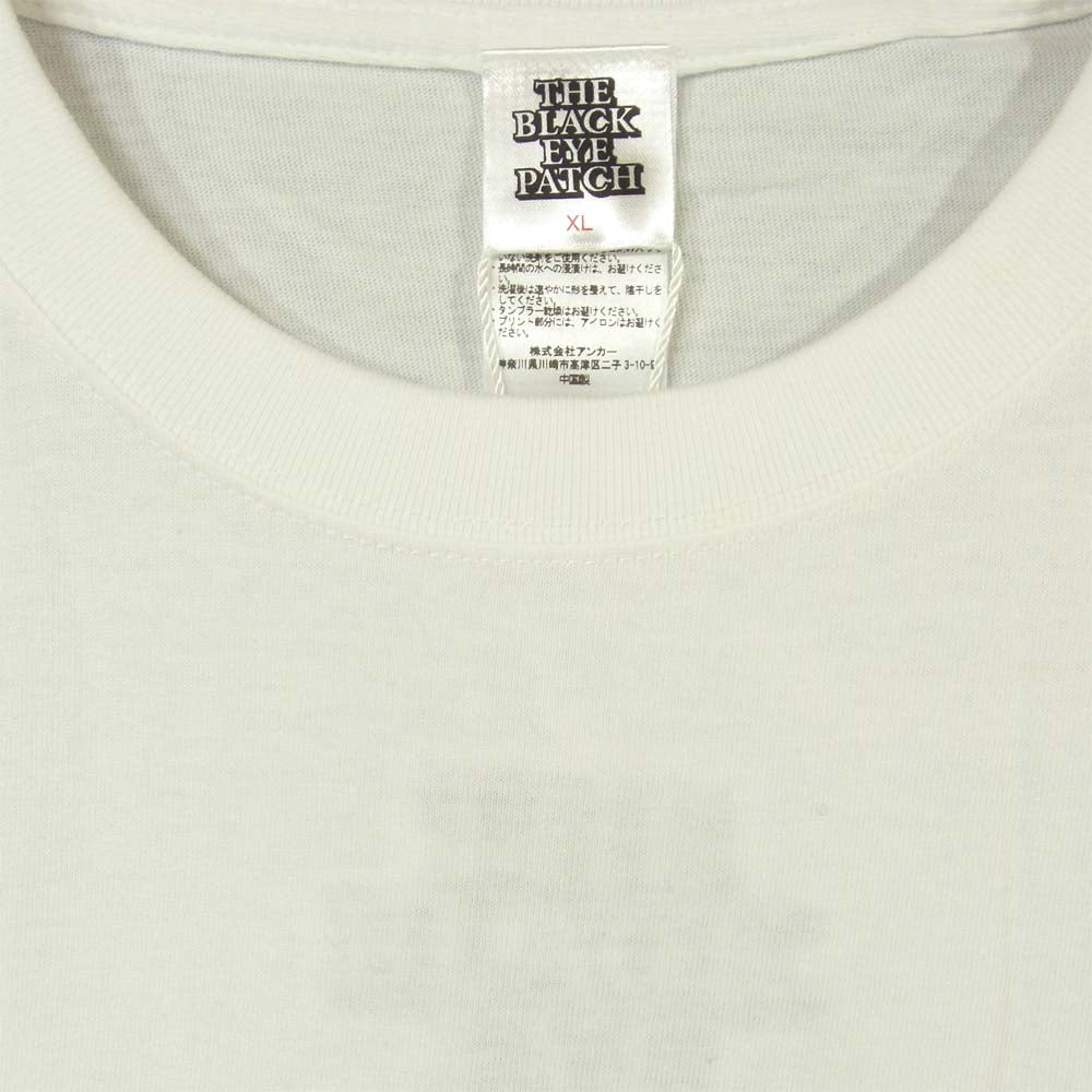ブラックアイパッチ BEPF18TE02 STICKER LOGO TEE ロゴ 半袖 Tシャツ ホワイト系 XL【新古品】【未使用】【中古】