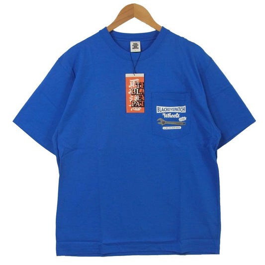 ブラックアイパッチ 20SS BEPSS20TE03 Wheelz Tee ホイールイズ ティー 半袖 Tシャツ ブルー系 L【新古品】【未使用】【中古】