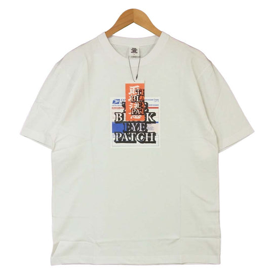 ブラックアイパッチ 20SS BEPSS20TE01 LABEL TEE ラベル 半袖 Tシャツ ホワイト系 M【新古品】【未使用】【中古】
