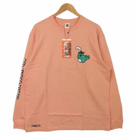 ブラックアイパッチ 21SS BEPSS21TE03 GARIUS PIRATE L/S TEE 長袖 Tシャツ ピンク系 XL【新古品】【未使用】【中古】
