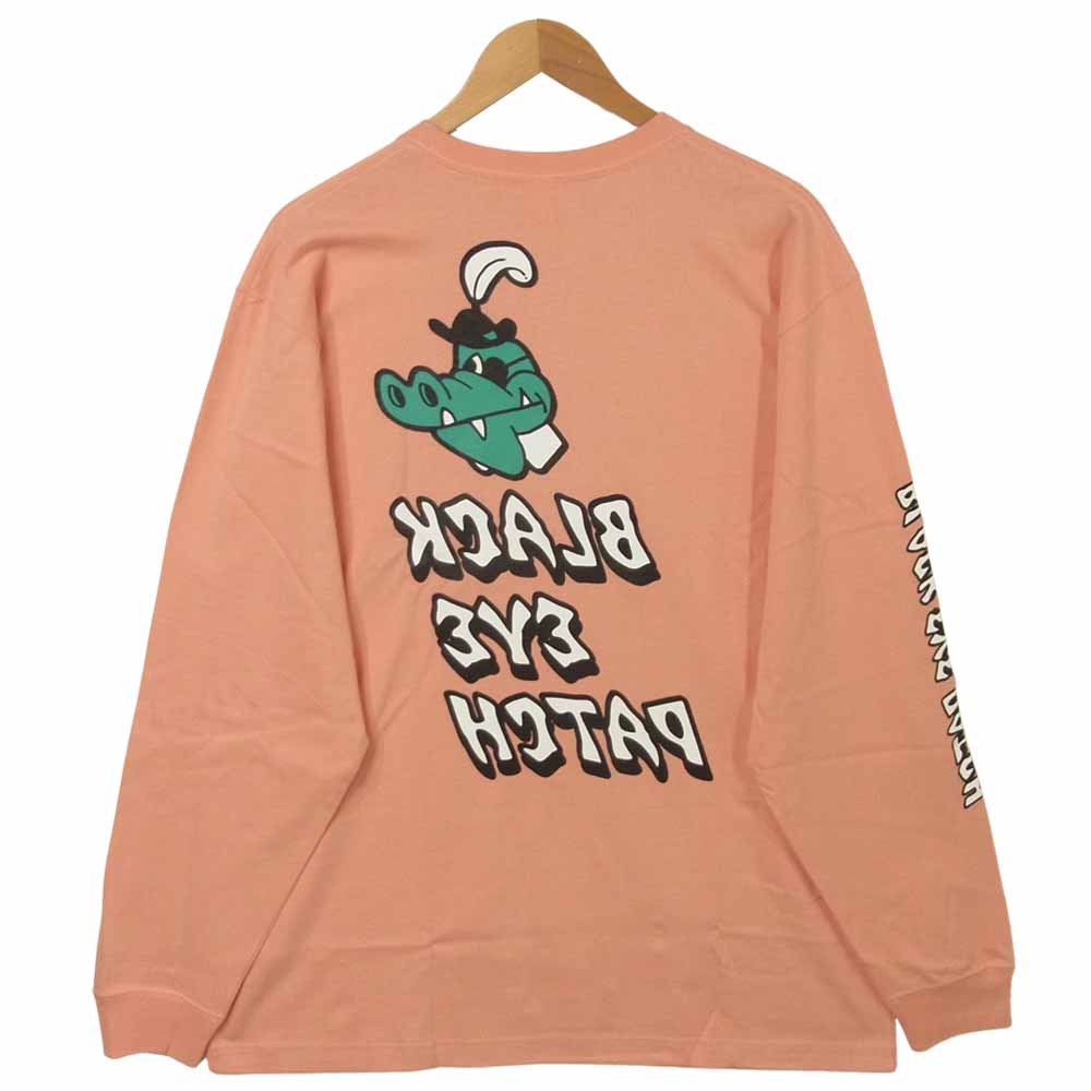 ブラックアイパッチ 21SS BEPSS21TE03 GARIUS PIRATE L/S TEE 長袖 Tシャツ ピンク系 XL【新古品】【未使用】【中古】