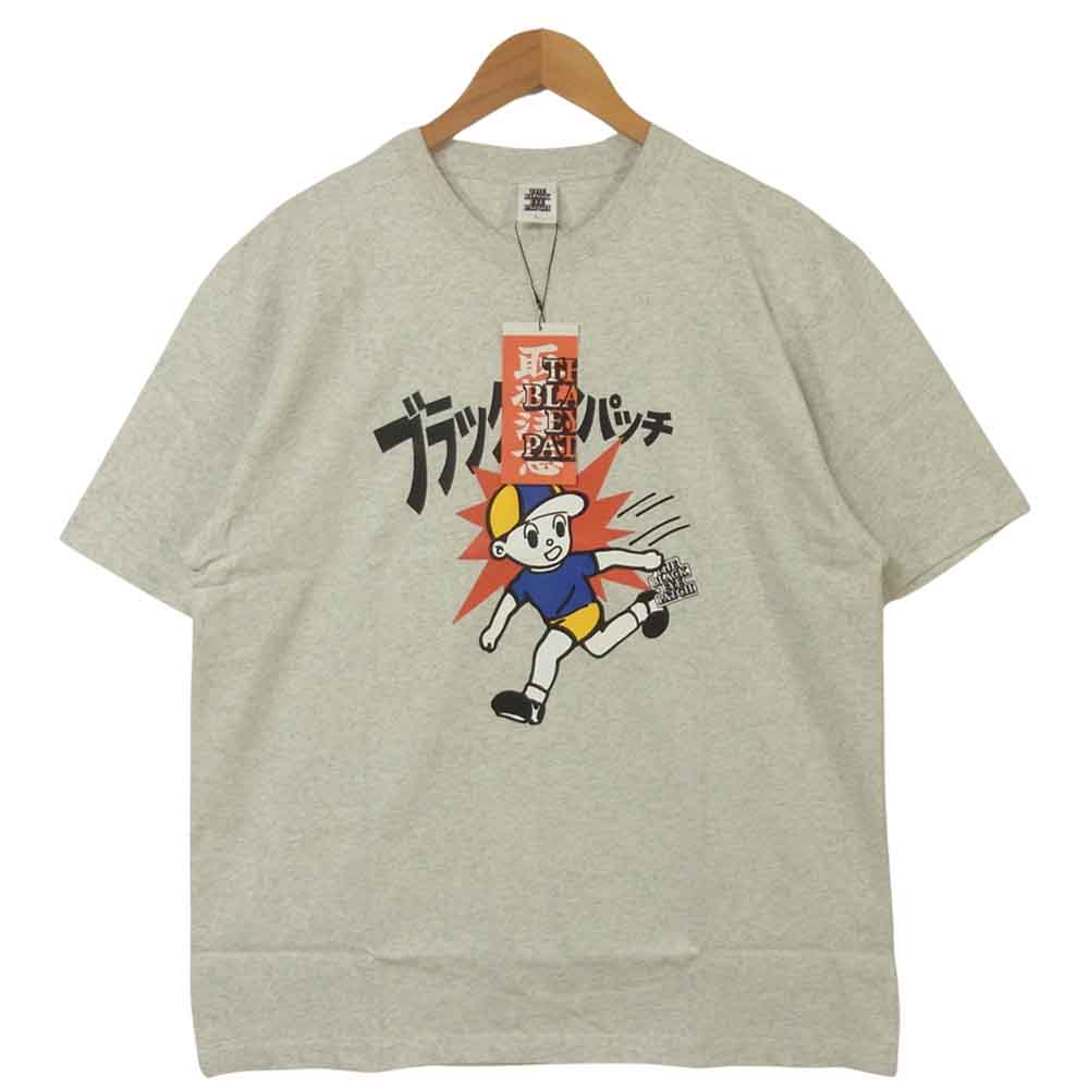 ブラックアイパッチ BEPPF20TE03 CHILDREN AT PLAY TEE プリント 半袖 Tシャツ ライトグレー系 L【新古品】【未使用】【中古】