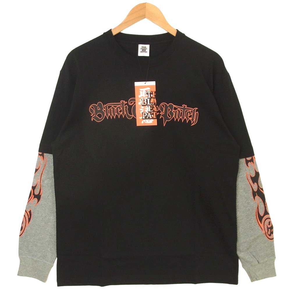 ブラックアイパッチ 20SS BEPSS20TE07 Layered L/S Tee レイヤード 長袖 Tシャツ ブラック系 L【新古品】【未使用】【中古】
