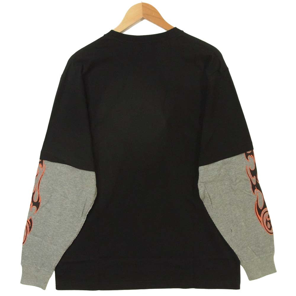 ブラックアイパッチ 20SS BEPSS20TE07 Layered L/S Tee レイヤード 長袖 Tシャツ ブラック系 L【新古品】【未使用】【中古】