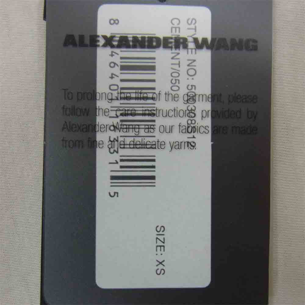 Alexander Wang アレキサンダーワン 500308S12 カットオフ ロングスリーブ カットソー オフホワイト系 XS【新古品】【未使用】【中古】