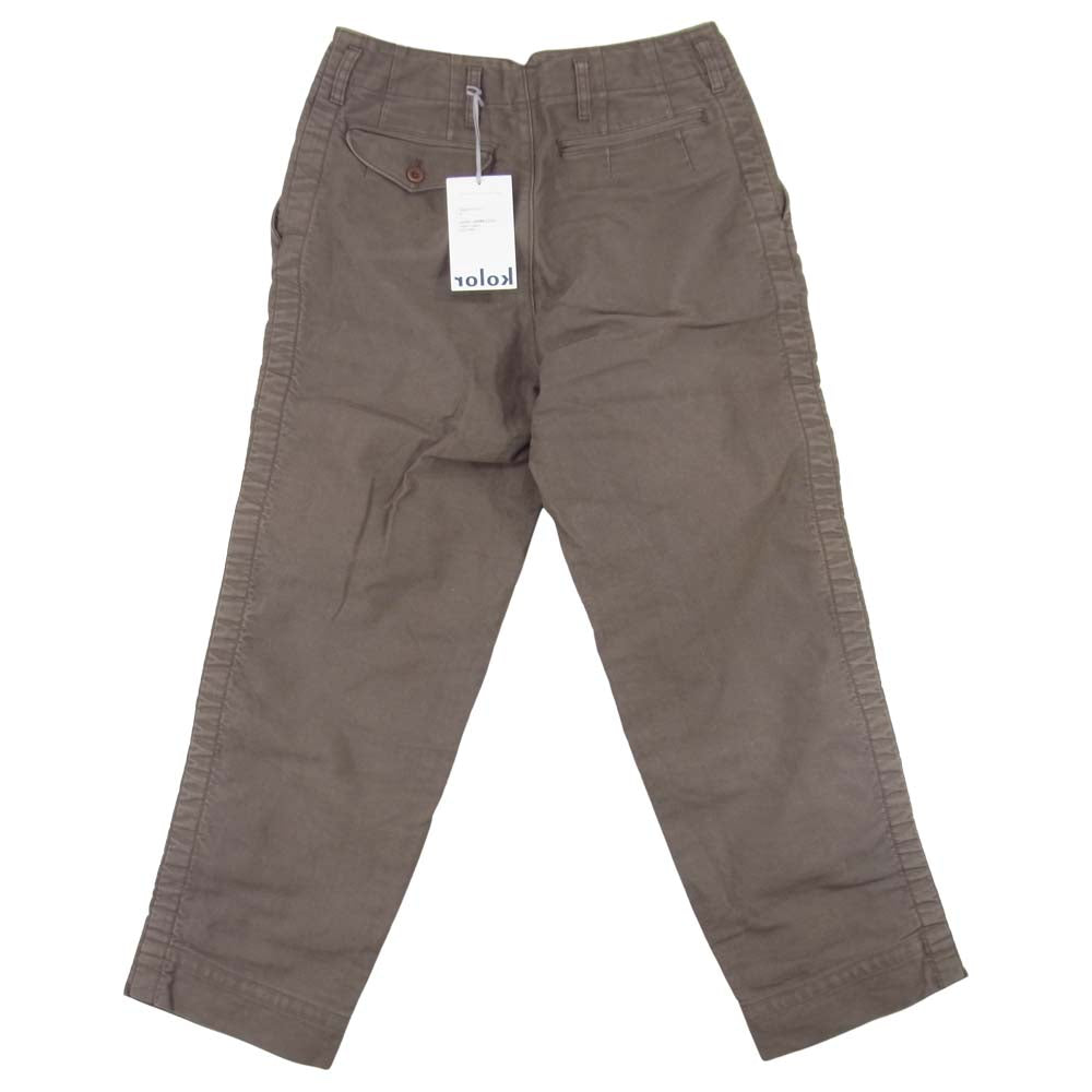 kolor カラー 12 12WCM-P13110 シャンカモールスキン パッカリング パンツ ブラウン系 1【中古】