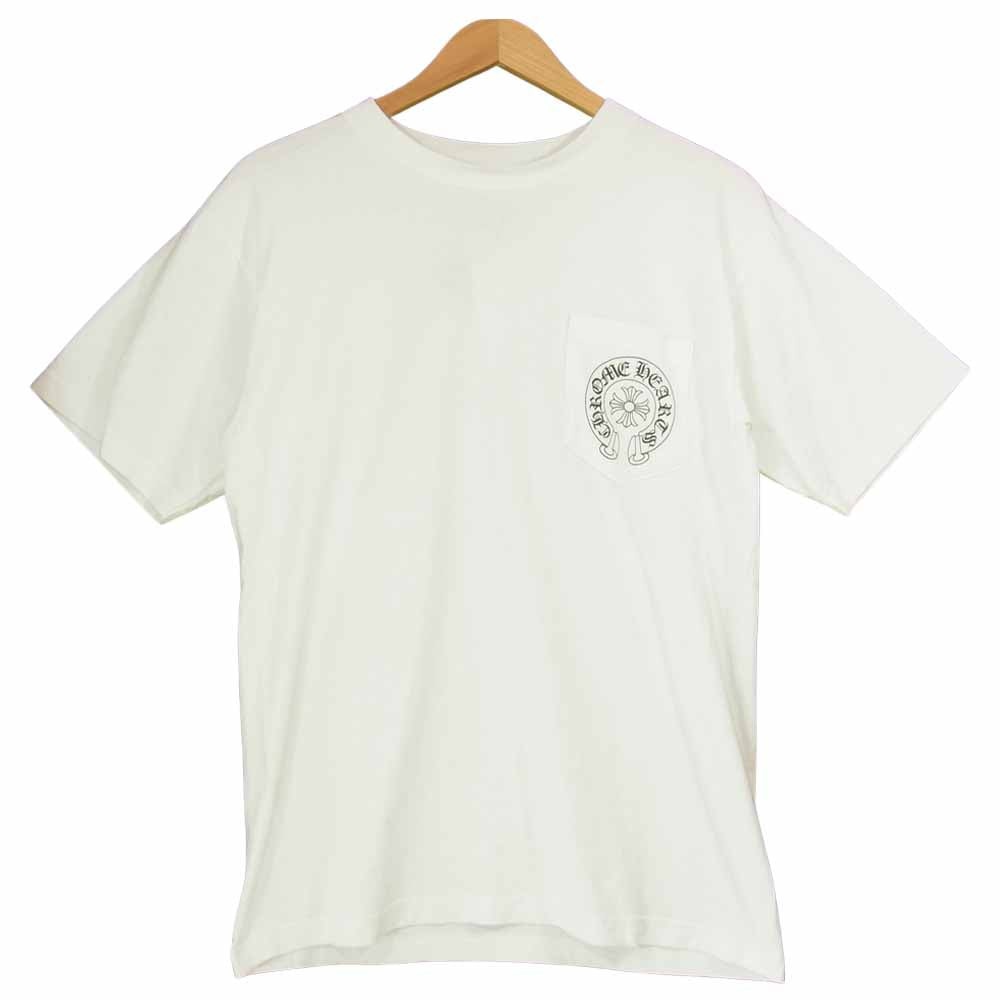 CHROME HEARTS クロムハーツ（原本無） ホノルル限定 バック CHプラス ポケット Tシャツ ホワイト系 M【中古】