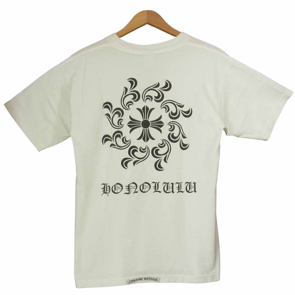 CHROME HEARTS クロムハーツ（原本無） ホノルル限定 バック CHプラス ポケット Tシャツ ホワイト系 M【中古】