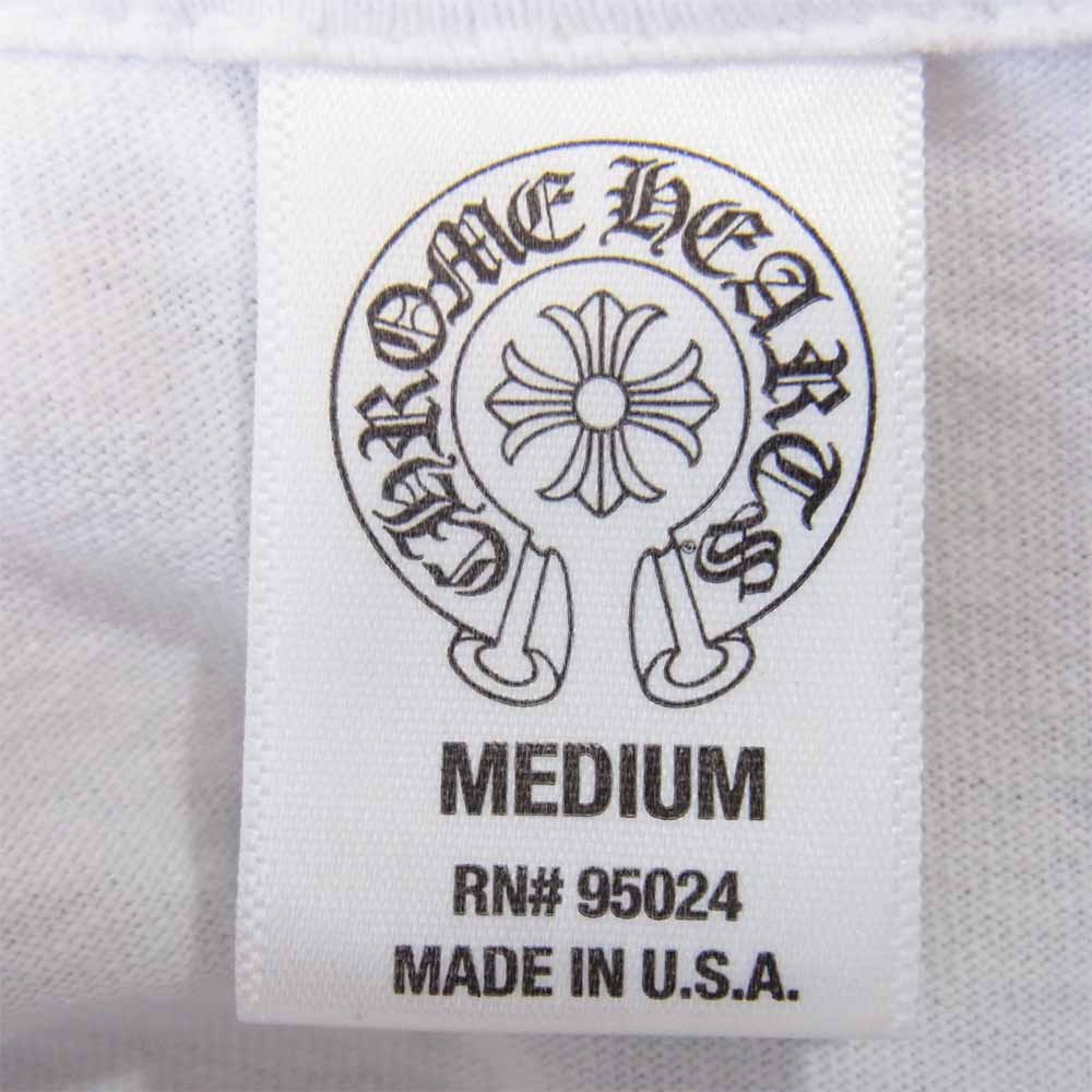 CHROME HEARTS クロムハーツ（原本無） ホノルル限定 バック CHプラス ポケット Tシャツ ホワイト系 M【中古】