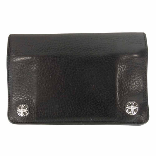 CHROME HEARTS クロムハーツ（原本無） 2 ZIP WALLET 2 ジップ ウォレット ブラック系【中古】